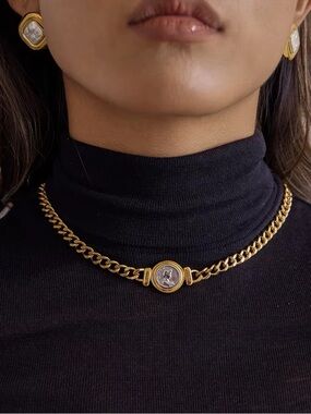 18K Gold Plated Silver Coin Necklace